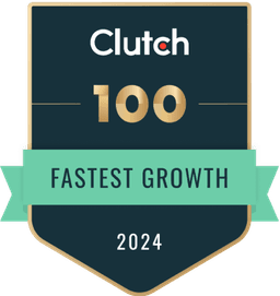 Clutch 100 Fastest Growth 2024 badge